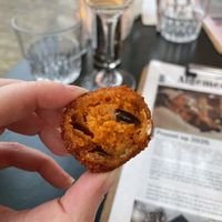 Aubergine bitterball   at DeDAKKAS in Haarlem