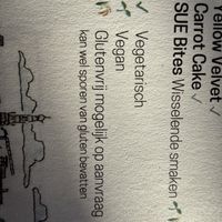 Vegan options labeled   at DeDAKKAS in Haarlem