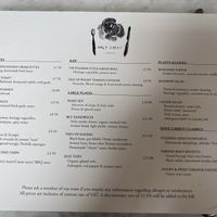 The menu at Holy Carrot in London