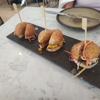 Trio of sliders at Holy Carrot in London