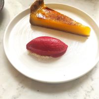 Lemon tart at Holy Carrot in London