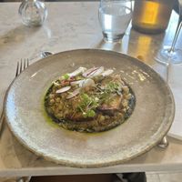 Celeriac risotto - awesome!  at Holy Carrot in London