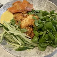 Salmon rosti   at Holy Carrot in London
