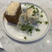 Miso caramel cake   at Holy Carrot in London