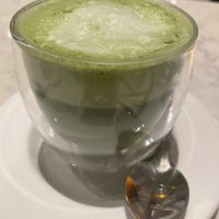 Matcha latte  at Holy Carrot in London