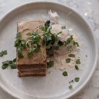 Miso Caramel Sponge Cake at Holy Carrot in London