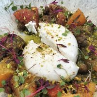 Vegan burrata at Holy Carrot in London