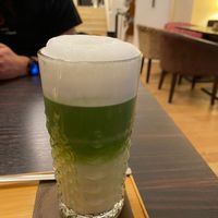 Matcha latte at Madame Wu in Linz