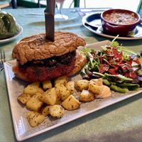 Beetroot burger  at Be Free in Olbia