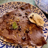 Vegan chocolate crepe  at Be Free in Olbia