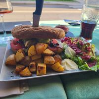 Vegan burger at Be Free in Olbia