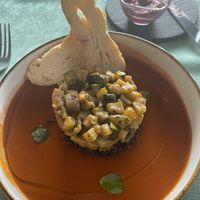 Vegan, gluten free Caponata  at Be Free in Olbia