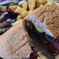 Vegan burger at Be Free in Olbia