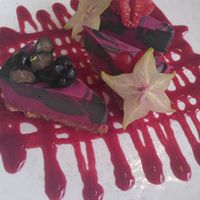 Spirulina cheese cake at Retroway in Mallorca