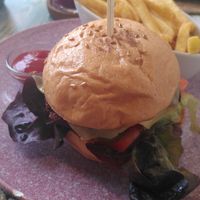 Fallafel burger at Retroway in Mallorca