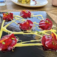 Beet ravioli  at Retroway in Mallorca
