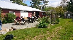 Back of the barn at Farmers Market in Hubbards