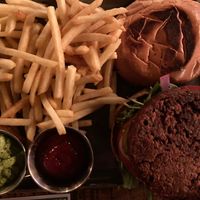 Beet burger  at Kermeet Bar קרמיט בר in Ramat Gan