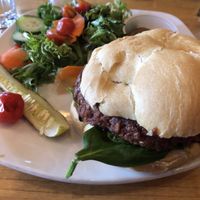 I was excited to see several vegan options on the menu. I opted for the Happy Planet Burger and thought it was quite tasty!    at Rocking V Cafe in Kanab