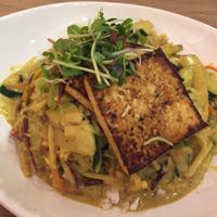 Chana masala (vegan) - Ask for non-grilled tofu! at Rocking V Cafe in Kanab