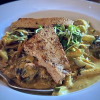 Yellow Curry with tofuu  at Rocking V Cafe in Kanab