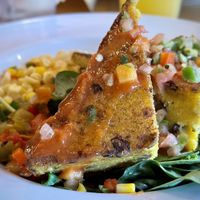 Baked Polenta  at Rocking V Cafe in Kanab