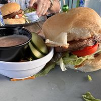 Portobello burger   at Rocking V Cafe in Kanab