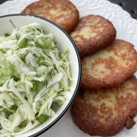 Potato pancakes at Niezapominajka in Hajnowka