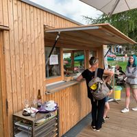 The take-away counter at Moni's Eck in Techendorf