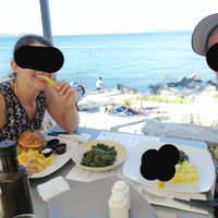 View on the beach 😍 at Oliva Grill in Rab