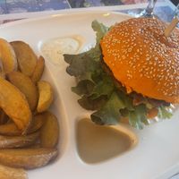 Hamburguesa vegana de lentellas  at Barallocas in Pontevedra