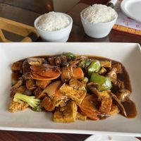 Vegetarian Triple Delight with Hot Garlic Sauce  at Shanghai Grill in Weston