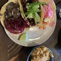 Von links nach rechts: Macha mushroom, Ginger Carnitas & Aguagate Cocrante   at Reposados Tacos y Tequila in Golden