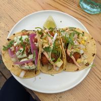 Avacado and two cauliflower tacos at Reposados Tacos y Tequila in Golden