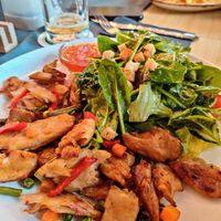 Salat mit "Chicken" at Schmausers in Gaggenau