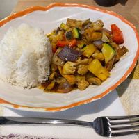 ‘Really hot’ tofu and rice  at Pho Ever - Donauplex in Vienna