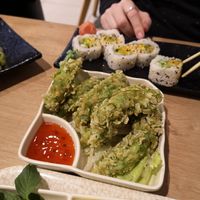 Avocado fries with sweet chili dip at Pho Ever - Donauplex in Vienna