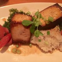 Their scallop dish, sub tofu V at The Cellar in Corning