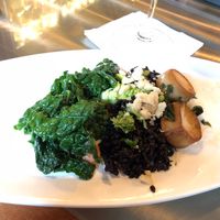 The Sea “Scallop” half portion veganized with King Mushrooms at The Cellar in Corning