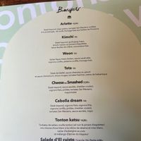 Menu at Les Tontons Veg in Paris
