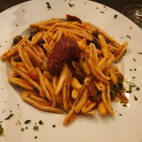 Pasta with dried tomatoes and olives at Maga Magò in Jesolo