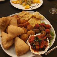 Mixed vegan starter at Maga Magò in Jesolo