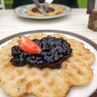 Blueberry waffle! at Frostbrunnsdalen in Borlaenge