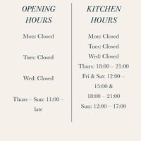 Opening hours as of May 2022 at The Blind Bull in Buxton