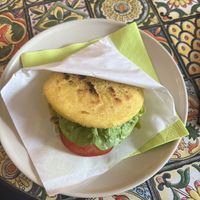 Vegan arepa  at Bistro de Marquez in Salzburg