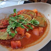 Vegan ravioli with Impossible at Piattini in Boston
