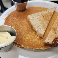 Vegan pancakes that taste like donuts at Donut Villa Diner in Malden