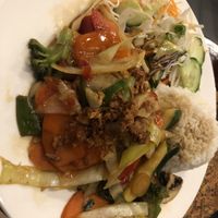 Tofu with vegetables and rice   at TRE in Riga