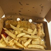 Vegan fish and chips at Hobson's Fish & Chips in London