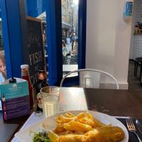 Vegan Fish & chips   at Hobson's Fish & Chips in London